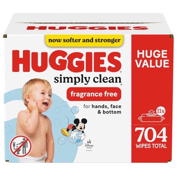 Huggies Simply Clean Unscented Baby Diaper Wipes