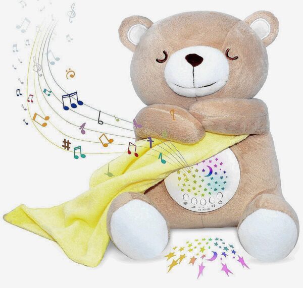 Baby Sleep Soother, Cry Activated Sensor Teddy Bear Lullabies